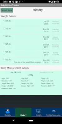 Weight loss tracker, Body meas android App screenshot 11