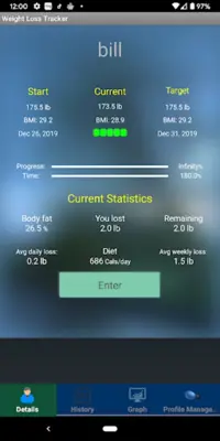 Weight loss tracker, Body meas android App screenshot 13