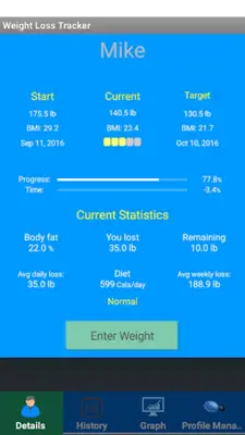 Weight loss tracker, Body meas android App screenshot 5