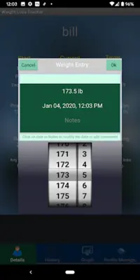 Weight loss tracker, Body meas android App screenshot 7